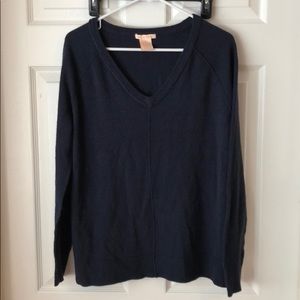 Exposed seam sweater